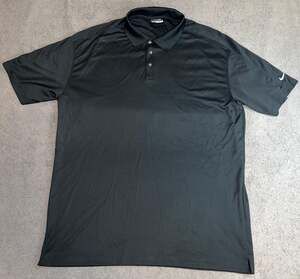 Nike Golf Dri-Fit Men's XXL Black Short Sleeve Performance Polo Shirt